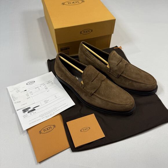 Tod’s MOCASSINO FORMAL SUEDE Loafer Size 7.5UK/9US New Receipt & Box MSRP $595